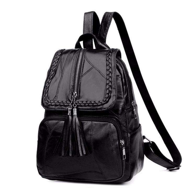 Casual Women Shoulder Bag PU Leather Simple Versatile Trend Female Backpack Student Travel School...