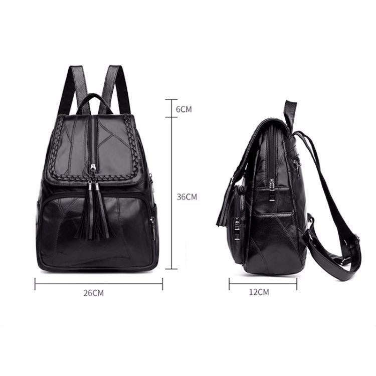 Casual Women Shoulder Bag PU Leather Simple Versatile Trend Female Backpack Student Travel School...