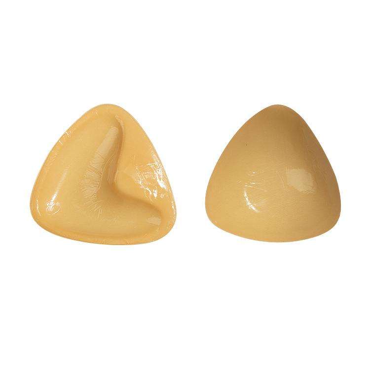 Double-Sided Silicone Thickened Inserts Gather Triangle Breast Pads, Size: S/A(Medium Skin Color ...