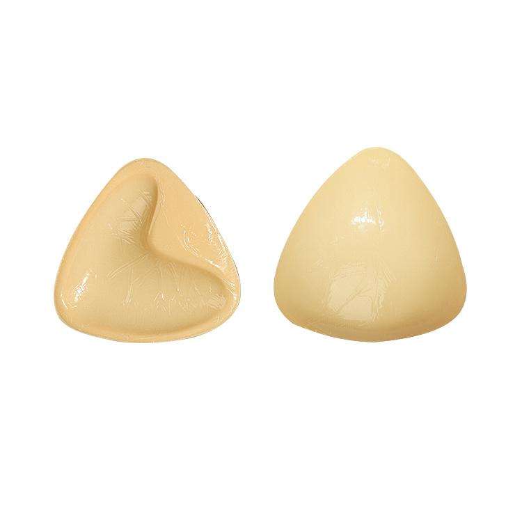 Double-Sided Silicone Thickened Inserts Gather Triangle Breast Pads, Size: XL/D(White Skin Color ...