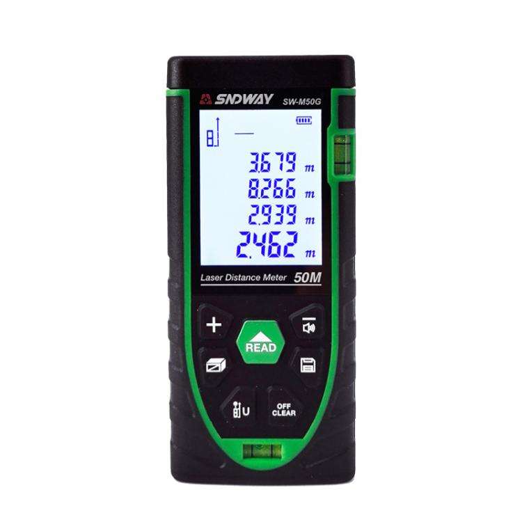 SNDWAY SW-M50G 50M Indoor Outdoor General Purpose Green Laser Range Finder