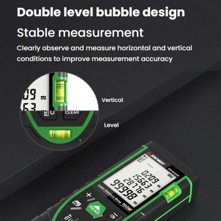 SNDWAY SW-M50G 50M Indoor Outdoor General Purpose Green Laser Range Finder