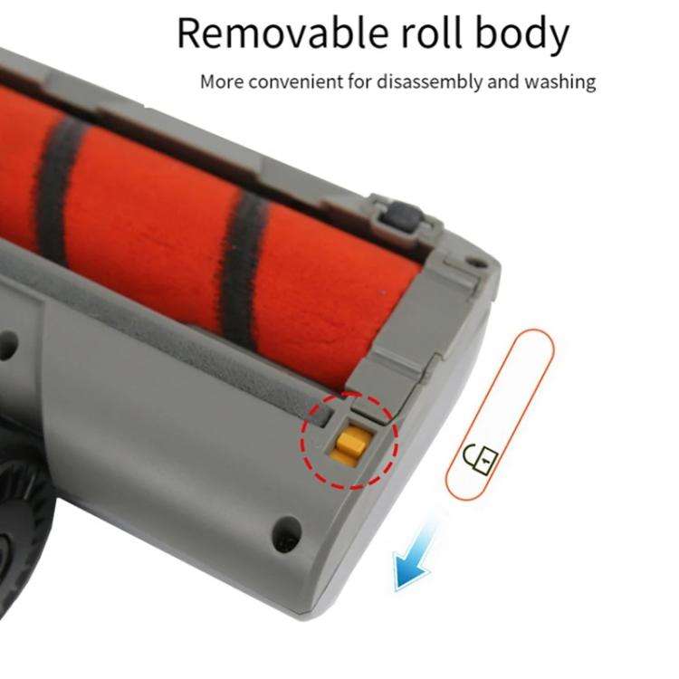 For UWANT V100 / V200 Vacuum Cleaner Soft Roller Brush Head Attachment Replacement(Orange Button)