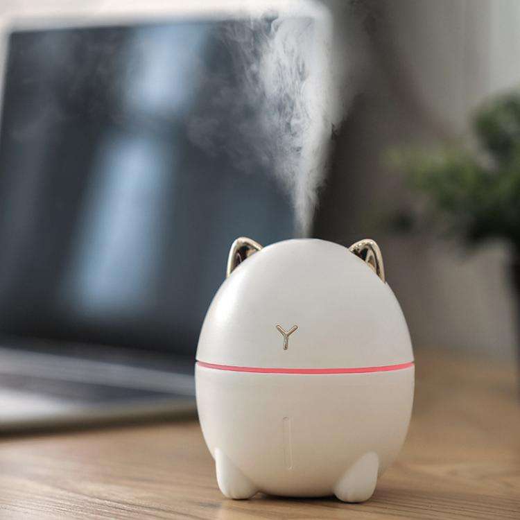 Cute Cats Portable Humidifier Mini USB Home Mute Bedroom Office Desktop Air Humidifier(Pink)