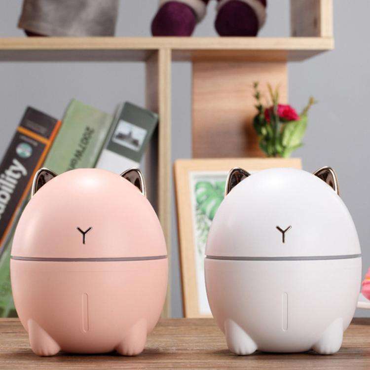 Cute Cats Portable Humidifier Mini USB Home Mute Bedroom Office Desktop Air Humidifier(Pink)