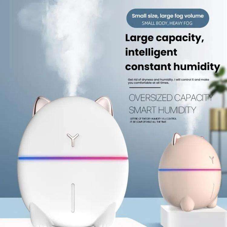 Cute Cats Portable Humidifier Mini USB Home Mute Bedroom Office Desktop Air Humidifier(Pink)