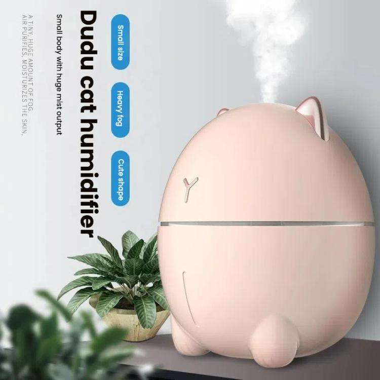 Cute Cats Portable Humidifier Mini USB Home Mute Bedroom Office Desktop Air Humidifier(Pink)