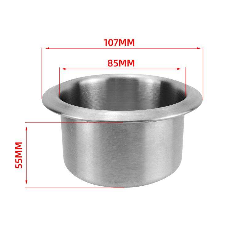 Car Yacht Stainless Steel Modified Cup Holder, Size: B Type 201 Curled Edge 55MM