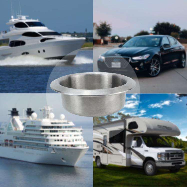 Car Yacht Stainless Steel Modified Cup Holder, Size: B Type 201 Curled Edge 35MM