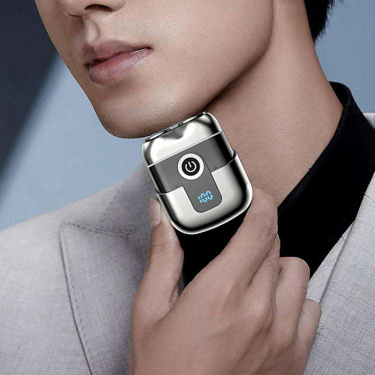 Portable Mini Dual Head Electric Shaver for Men - LCD Display, Floating Blades, Waterproof, USB-C...