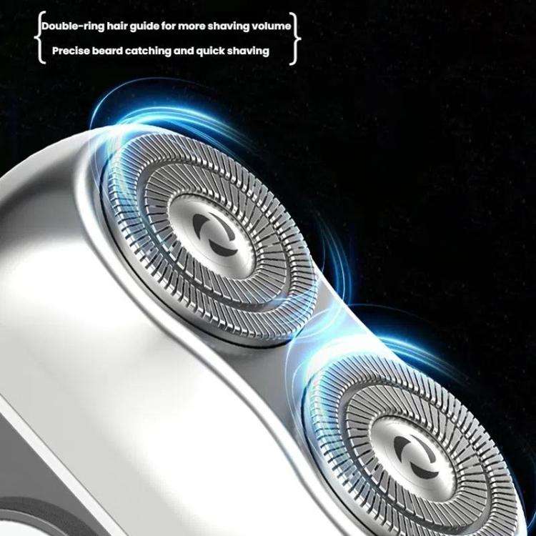 Portable Mini Dual Head Electric Shaver for Men - LCD Display, Floating Blades, Waterproof, USB-C...