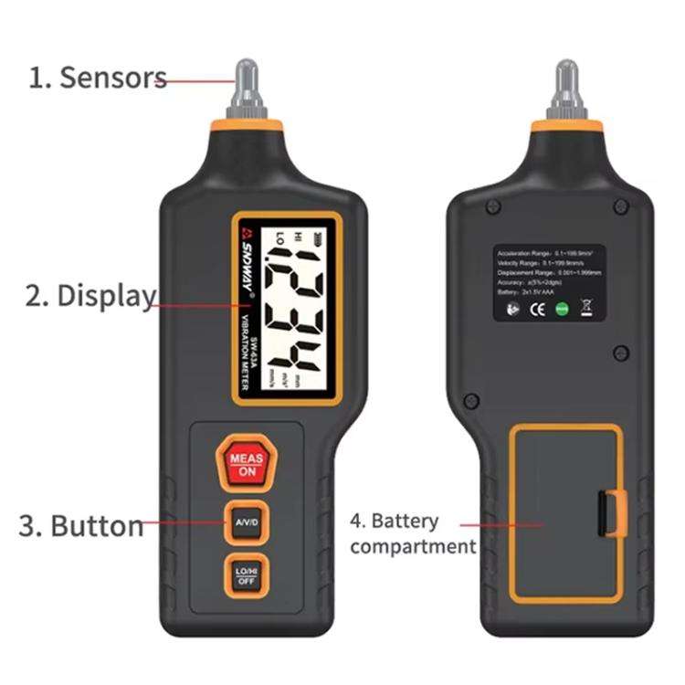 SNDWAY SW-63A Digital Vibrometer Motor Fault Detector Mechanical Vibration Measurement