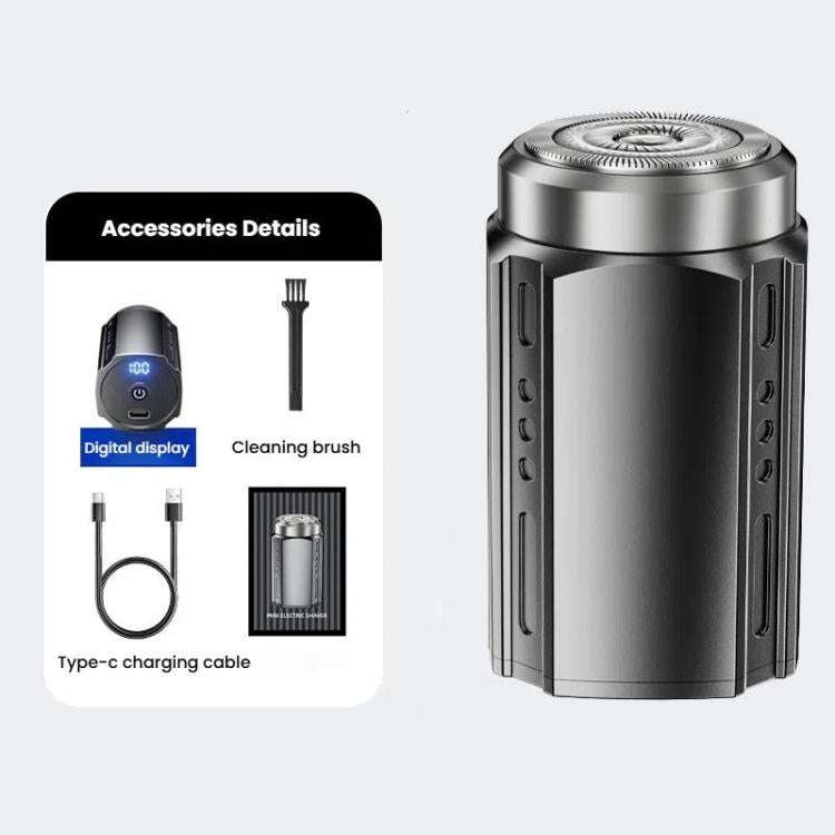 Portable Electric Shaver for Men with LCD Display  Travel-Friendly Mini Shaver, USB Type-C Fas...