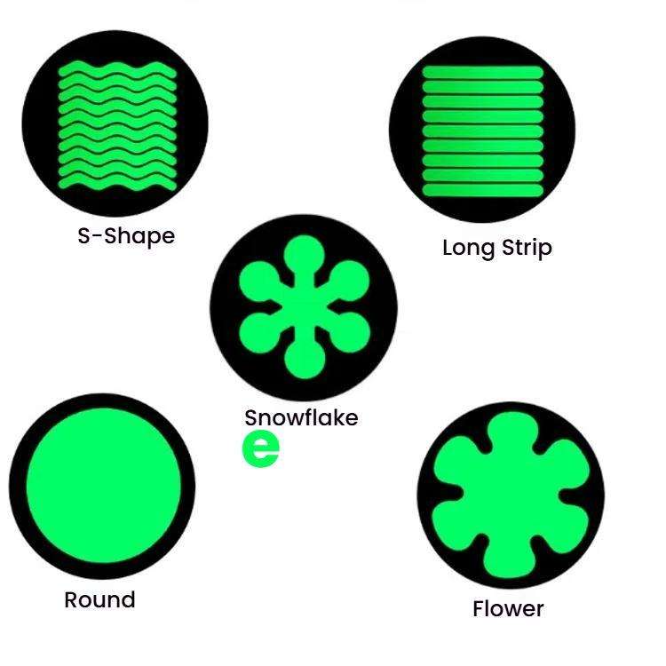 12pcs /Pack PEVA Self-Adhesive Glow-in-the-Dark Anti-Slip Stickers for Bathroom, Stairs, Floor Ro...
