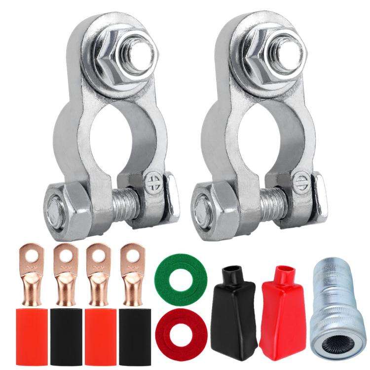 M8 RV Yacht Battery Zinc Alloy Battery Terminal Wiring Clip, Specification: 2x5/16 inch With Brush