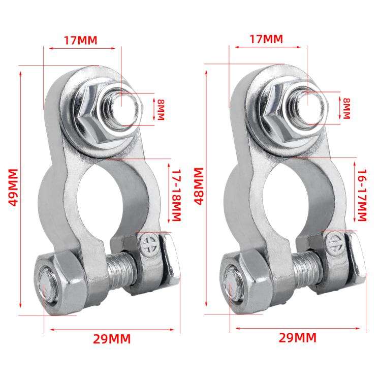 M8 RV Yacht Battery Zinc Alloy Battery Terminal Wiring Clip, Specification: 2x3/8 inch