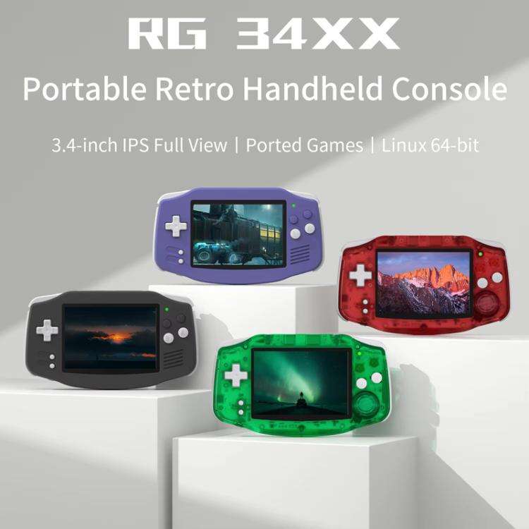 ANBERNIC RG 34XX Handheld Game Console Classic Retro Wireless WIFI Video Gaming Player, Size: Sta...