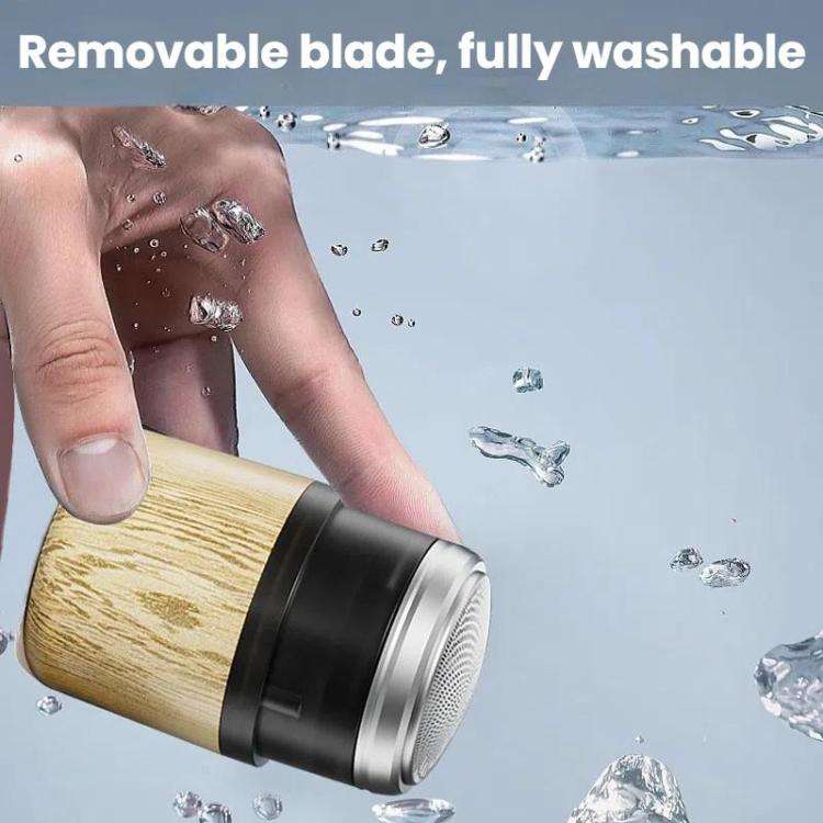 Wood Grain Electric Shaver Rechargeable Men Shaver with 6 Stainless Steel Blades, Waterproof Wash...