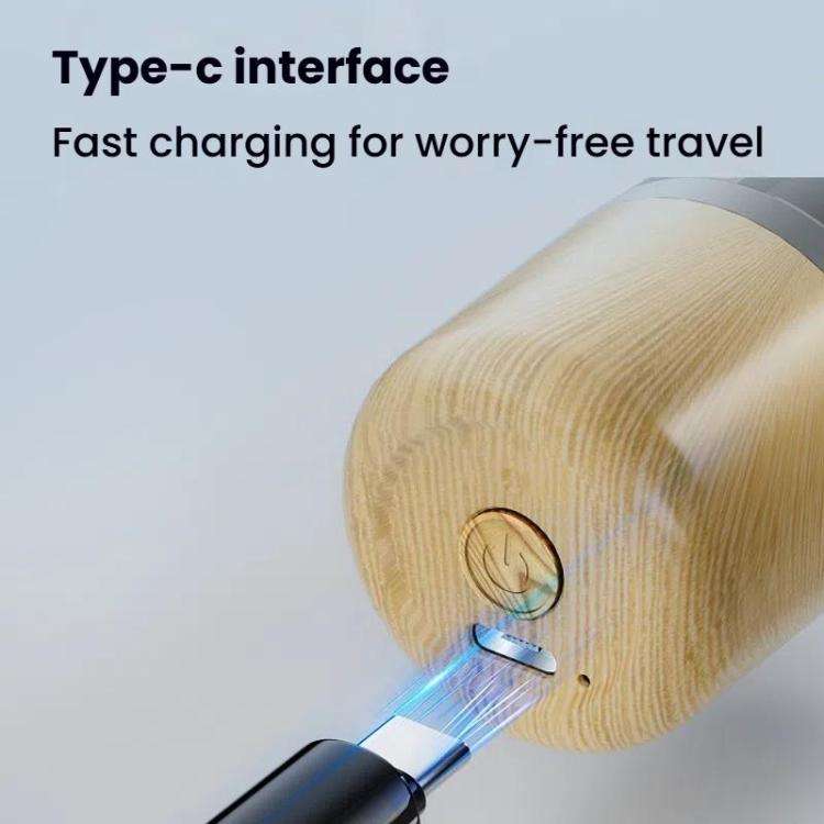Wood Grain Electric Shaver Rechargeable Men Shaver with 6 Stainless Steel Blades, Waterproof Wash...