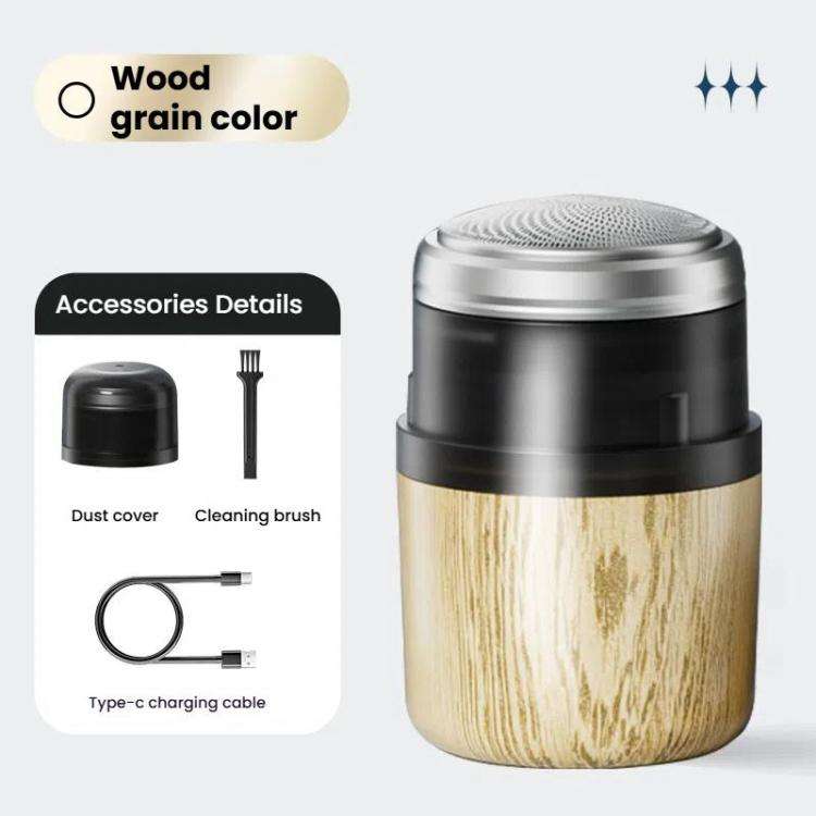 Wood Grain Electric Shaver Rechargeable Men Shaver with 6 Stainless Steel Blades, Waterproof Wash...