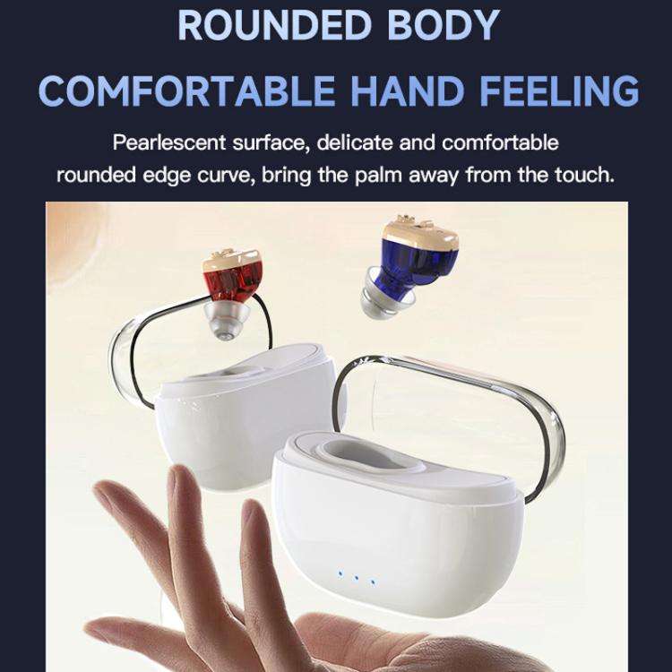Elderly Hearing Aids In-Ear Sound Amplifier Stand-Alone Sound Collector Invisible Hearing Aids(Blue)