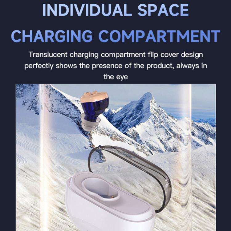 Elderly Hearing Aids In-Ear Sound Amplifier Stand-Alone Sound Collector Invisible Hearing Aids(Blue)