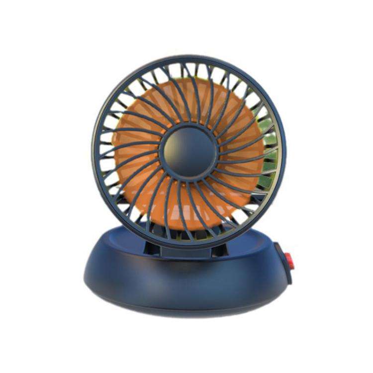 Car Single-head Three-speed Adjustable Folding High-wind Fan(Orange 12V Cigarette Lighte)