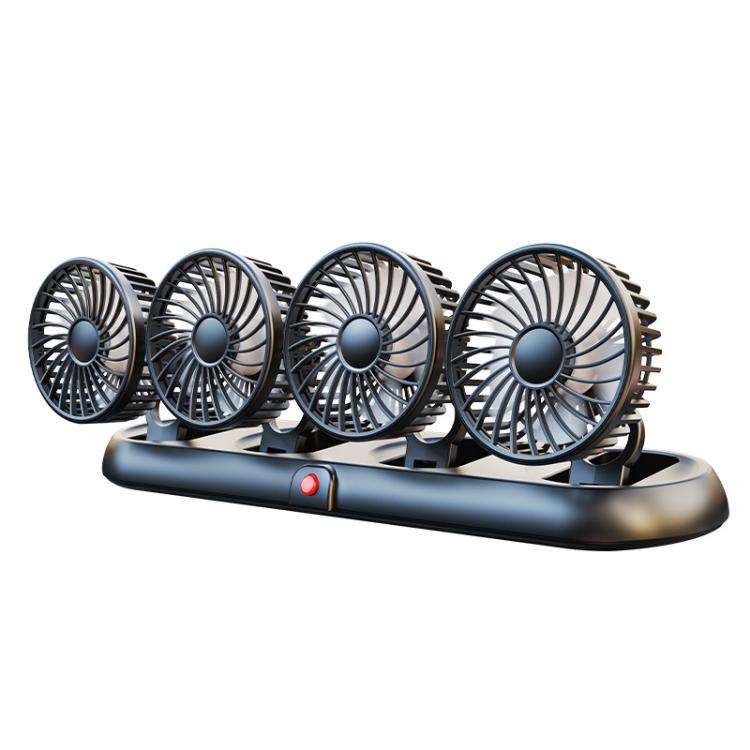 Truck Refrigeration High Wind Four-head Fan(White 5V USB)