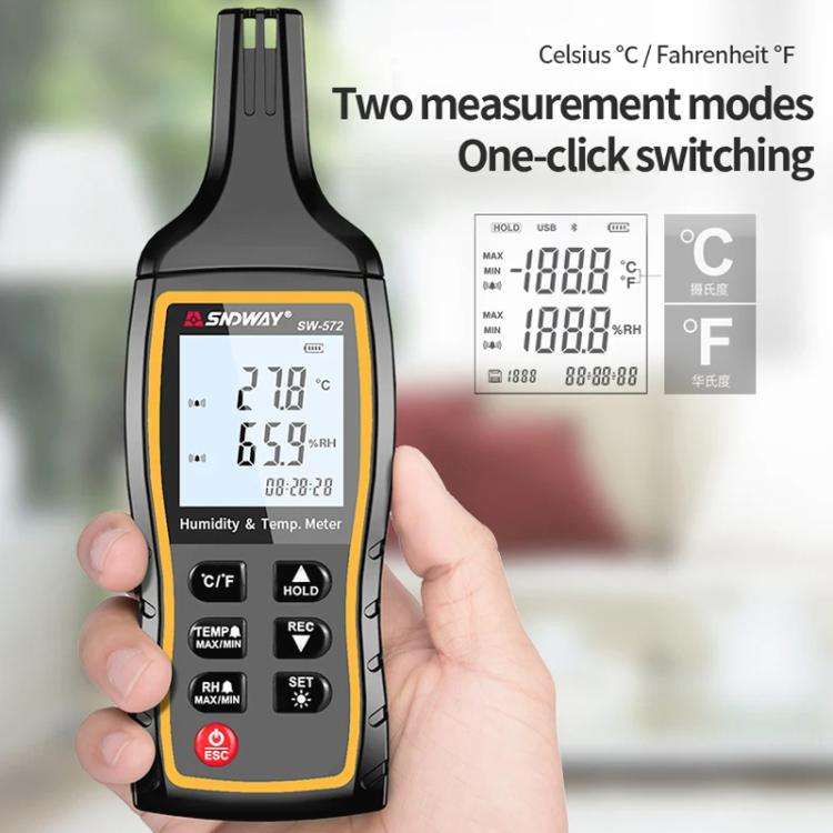SNDWAY SW-572 Handheld Digital Temperature Humidity Meter High Sensitivity Temperature Humidity M...