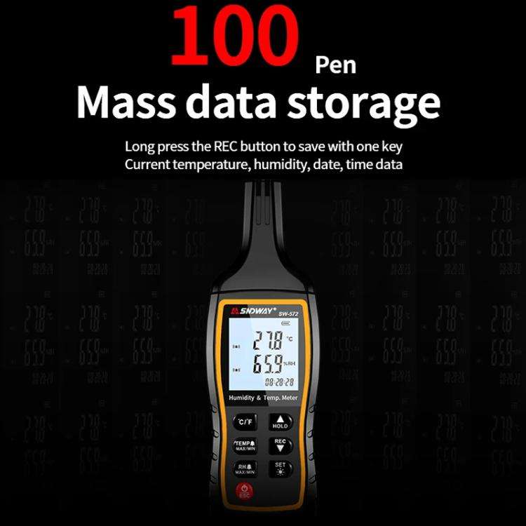 SNDWAY SW-572 Handheld Digital Temperature Humidity Meter High Sensitivity Temperature Humidity M...
