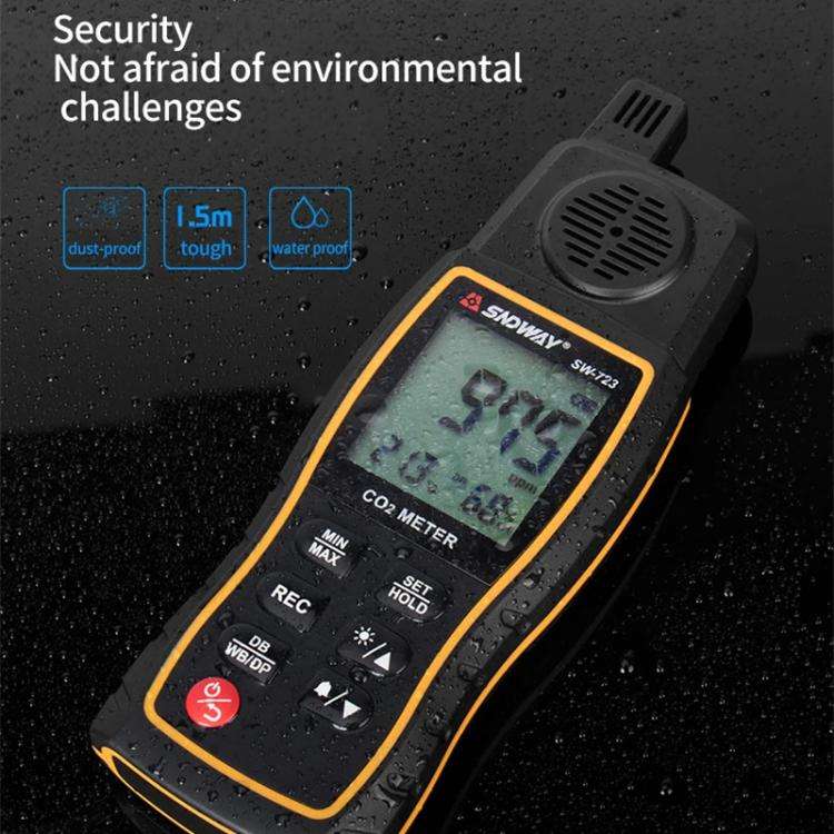 SNDWAY SW-723 Carbon Dioxide Gas Detector Handheld Indoor Household Air CO2 Concentration Alarms