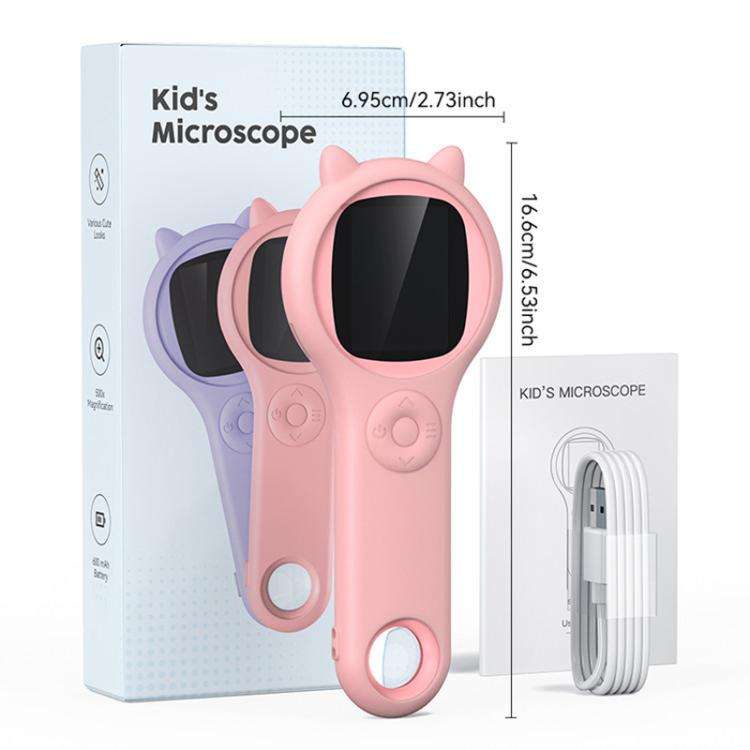 Children Science Experiment Set Microscope Toys(Purple)