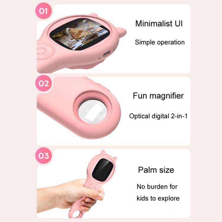 Children Science Experiment Set Microscope Toys(Pink)