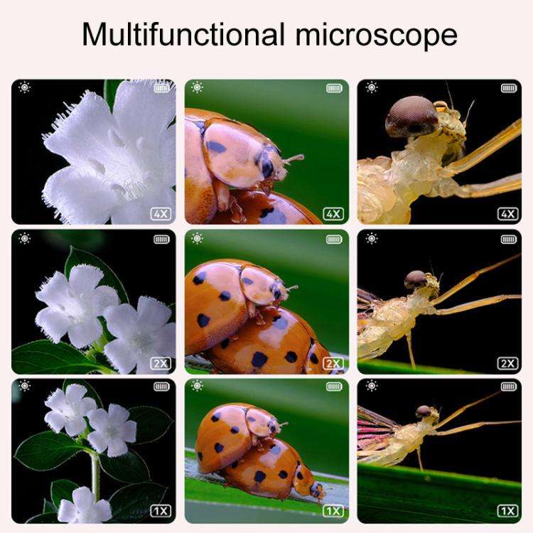 Children Science Experiment Set Microscope Toys(Pink)