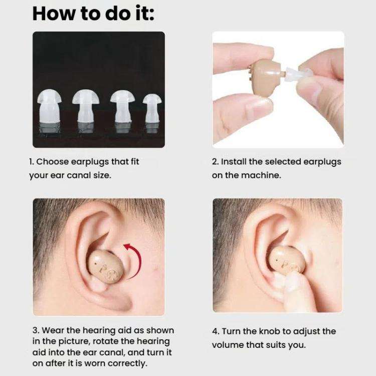 Hearing Aid Sound Amplifier Elderly Noise Reduction Sound Collector Hearing Aid Accessories(Batte...