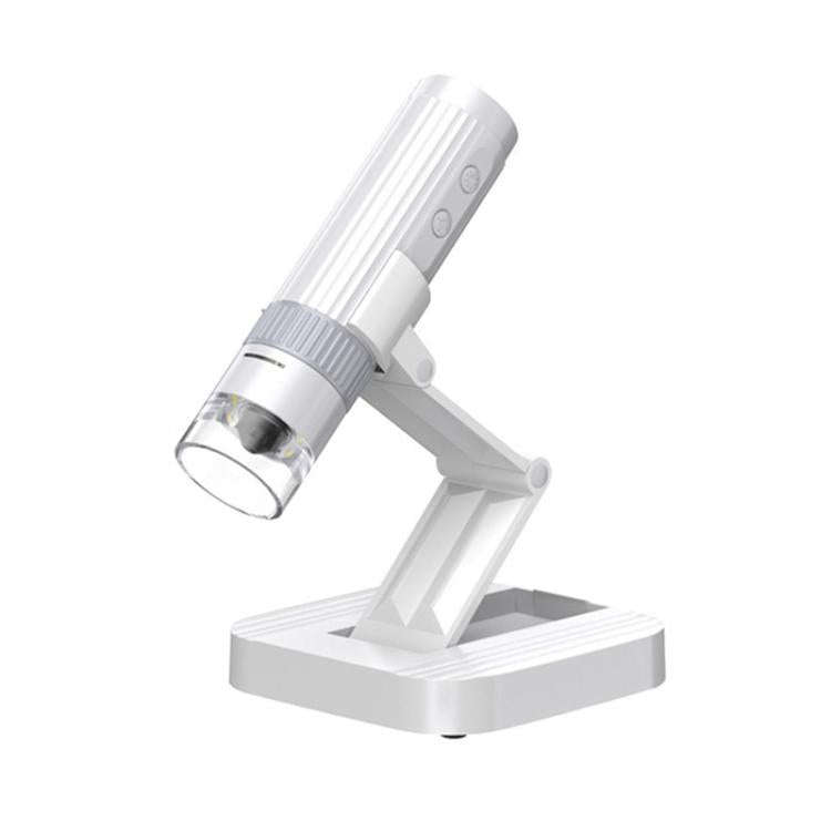 Portable 200W Pixel 1000X HD Wireless Digital Microscope(White With Holder)