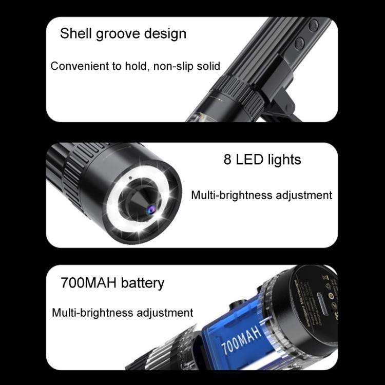 Portable 200W Pixel 1000X HD Wireless Digital Microscope(White With Holder)