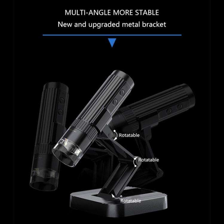 Portable 200W Pixel 1000X HD Wireless Digital Microscope(White With Holder)