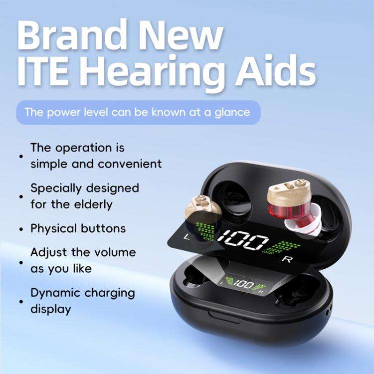 Elderly Hearing Aids Invisible Sound Amplifier Noise Reduction Collector With Digital Display Cha...