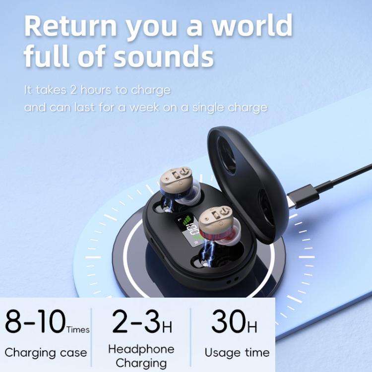 Elderly Hearing Aids Invisible Sound Amplifier Noise Reduction Collector With Digital Display Cha...
