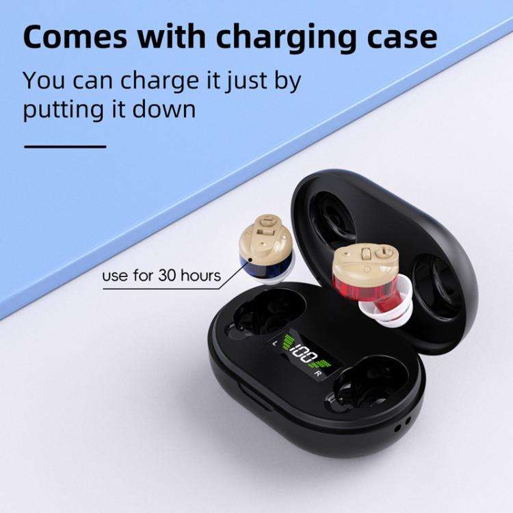 Elderly Hearing Aids Invisible Sound Amplifier Noise Reduction Collector With Digital Display Cha...