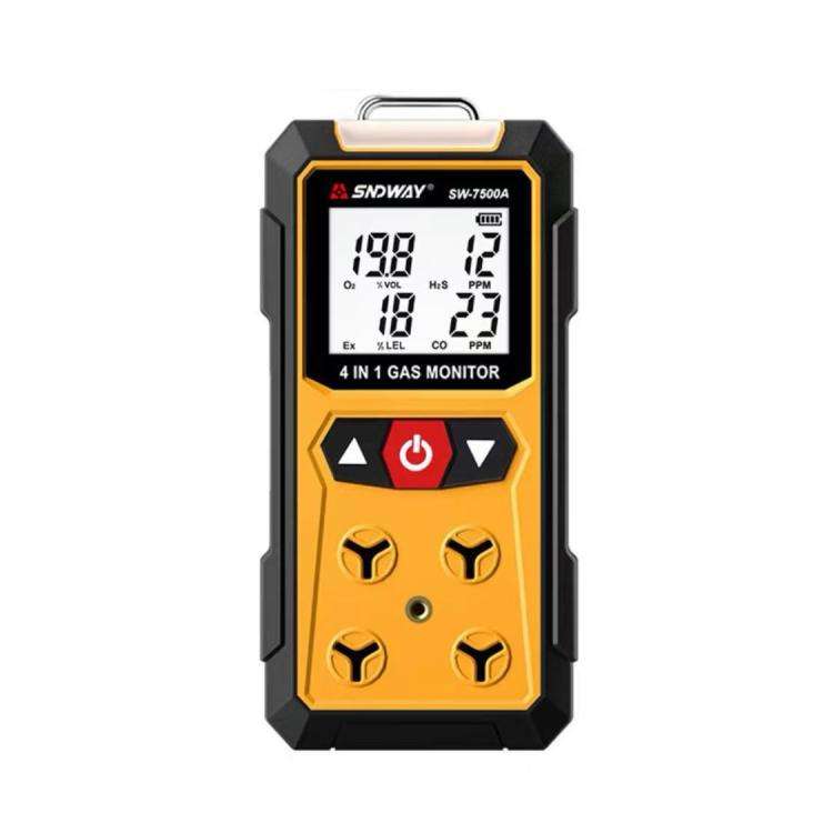 SNDWAY SW7500A 4 In 1 Gas Detector Combustible Gas Oxygen Hydrogen Sulfide Toxic and Harmful Dete...
