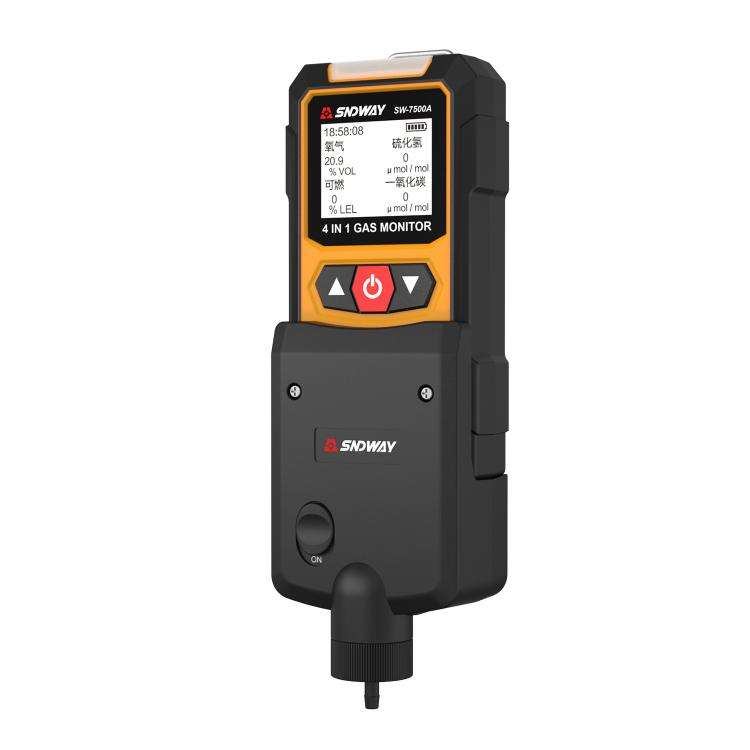 SNDWAY SW7500A 4 In 1 Gas Detector Combustible Gas Oxygen Hydrogen Sulfide Toxic and Harmful Dete...