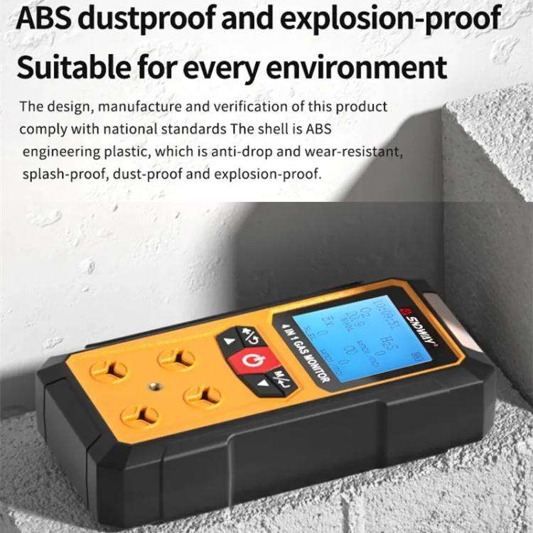 SNDWAY SW7500A 4 In 1 Gas Detector Combustible Gas Oxygen Hydrogen Sulfide Toxic and Harmful Dete...