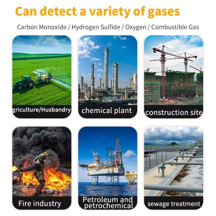 SNDWAY SW7500A 4 In 1 Gas Detector Combustible Gas Oxygen Hydrogen Sulfide Toxic and Harmful Dete...