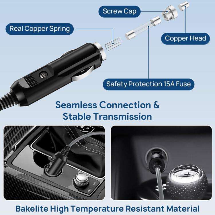 EDUP EP-SK0101 3m Mini Car Charger Cigarette Lighter To DC5.5 x 2.1mm Car Waterproof Power Cable