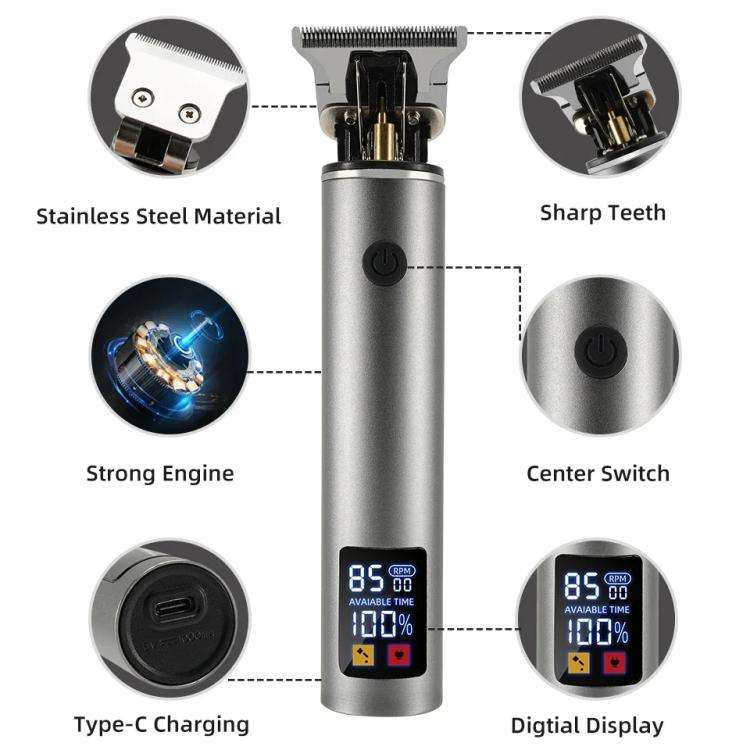 Rechargeable Haircut Kit Hair Clippers For Men - Zero Blade Trimmer For Vintage Oil Head & Bald H...