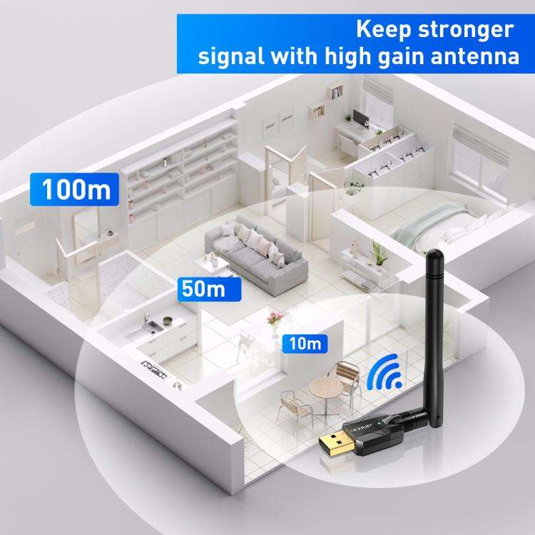 EDUP USB Bluetooth Adapter 5.4 Transmitter Audio Receiver Module