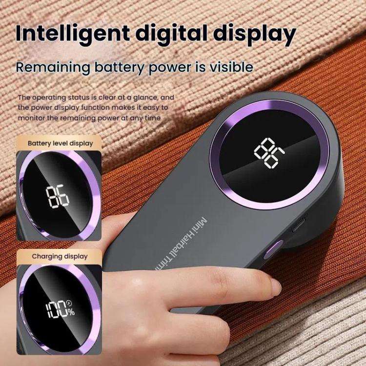 009 Smart Digital Display Portable Hair Ball Trimmer(White)