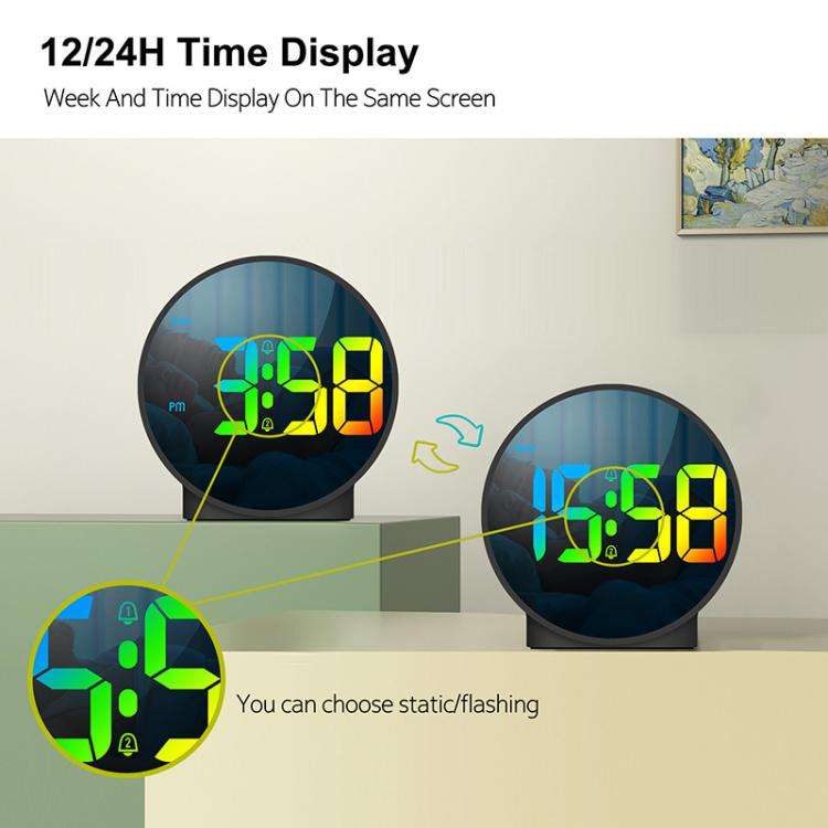 EDUP EH-8816 Simple Digital Electronic Clock Night Light Battery Plug-in Dual Power Mode Alarm Cl...